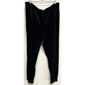 ModCloth Plus Size 2X Velvet Black Jogger Pants Everyday Jogger Pants